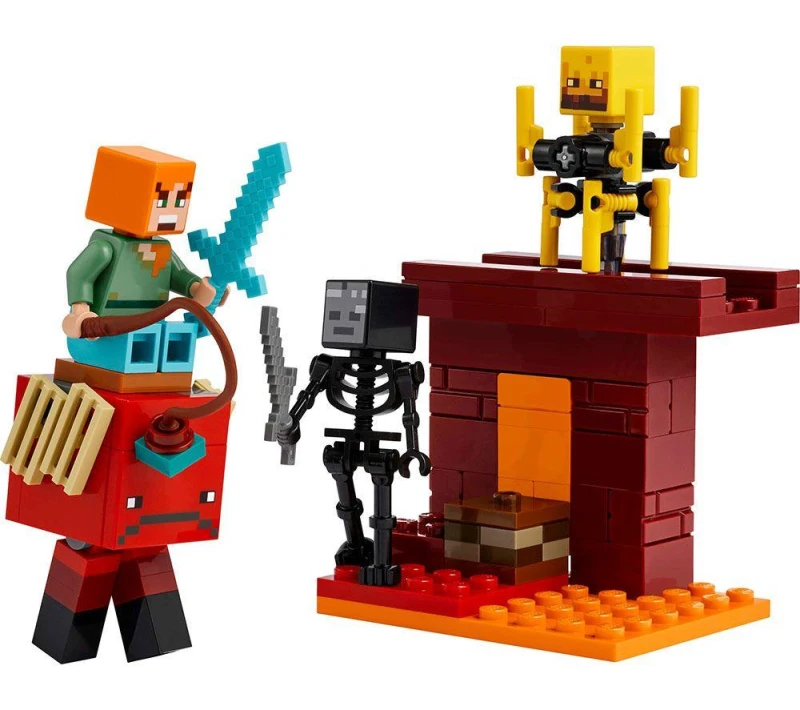 Image of LEGO LEGO Minecraft The Nether Lava Battle Building Toy 21266