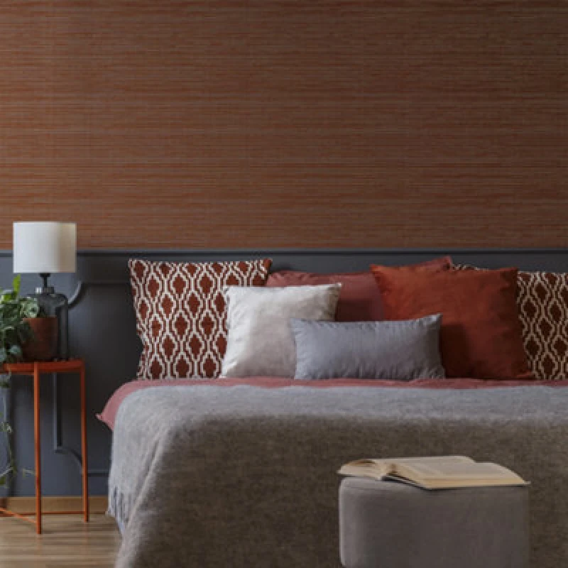 Image of Boutique Ruby Gilded Textured Plain Wallpaper