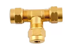 image of Brass Coupling Tee Piece 4.0mm Pk 5 Connect 31120