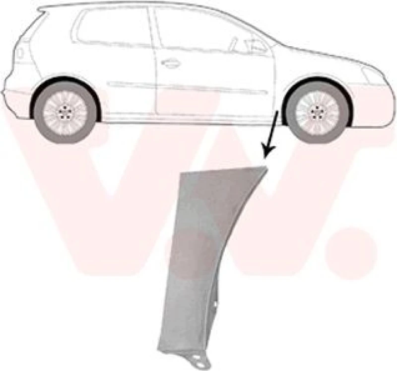 Image of VAN WEZEL Wing fender VAN WEZEL 5894156
