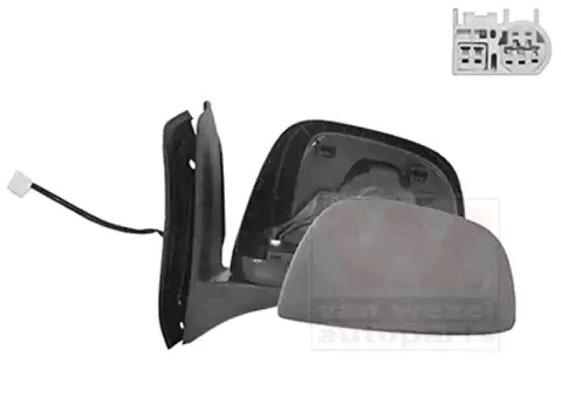 Image of VAN WEZEL 5263817 Wing mirror * HAGUS * Left, Heatable, primed Outside Mirror (50)