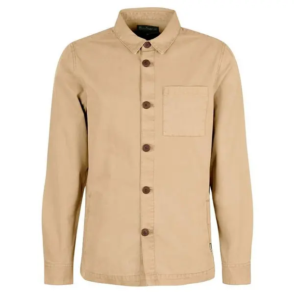 Image of Barbour Washed Cotton Overshirt - Beige S