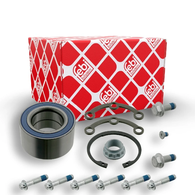 Image of FEBI BILSTEIN 37558 Wheel bearing kit with fastening/mounting material, Rear Axle Right Wheel Bearing Kit (654)