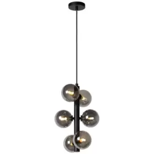 Image of Lucide TYCHO - Pendant Light - Ø25.5cm- 6xG9 - Black