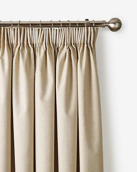 Image of JD Williams Harvard Woven Curtain Natural 167 x 229cm OH14427