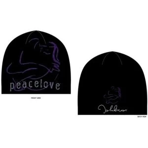 image of John Lennon - Peace & Love Beanie Hat