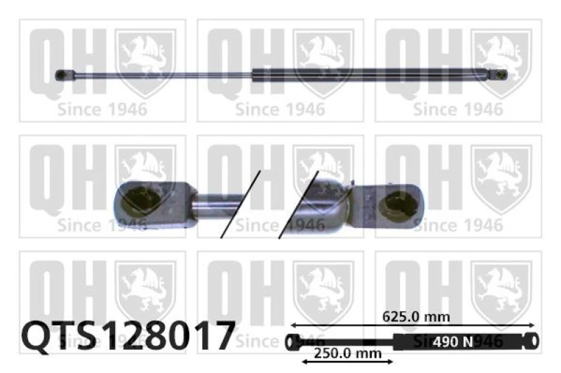 Image of QUINTON HAZELL Tailgate strut QUINTON HAZELL QTS128017