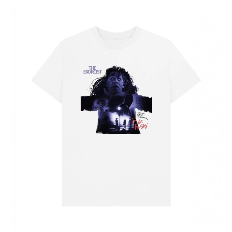 Image of The Exorcist Mens I'm Not Regan Graphic T-Shirt in White Size: Small White Male S