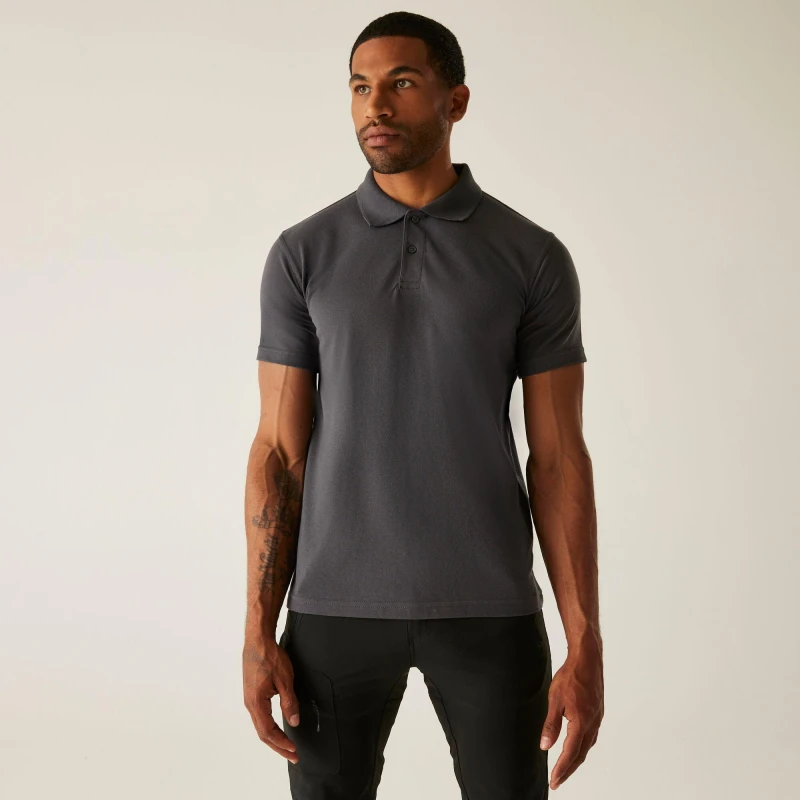 Image of Regatta Mens Pro 50/50 Pique Polo Solid Grey male S