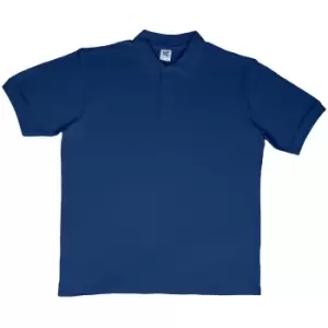 image of SG Mens Ring-Spun Cotton Short Sleeve Polo Shirt (3XL) (Navy Blue)