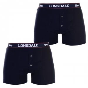 image of Lonsdale 2 Pack Boxers Mens - Navy