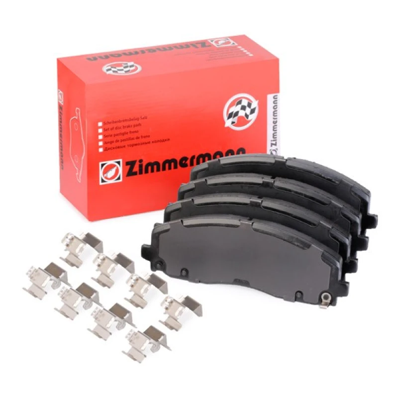 Image of ZIMMERMANN 25378.185.2 Brake pad set Front Axle, with acoustic wear warning, with sliding plate Brake Pad Set,disc brake (402)
