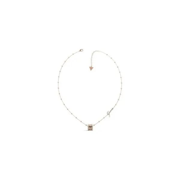 Image of Guess Jewellery Rose Gold Plated Crystal 4G Logo Band Necklace UBN0115