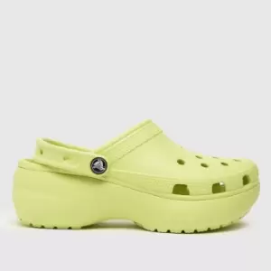 image of Crocs Lime Classic Platform Sandals