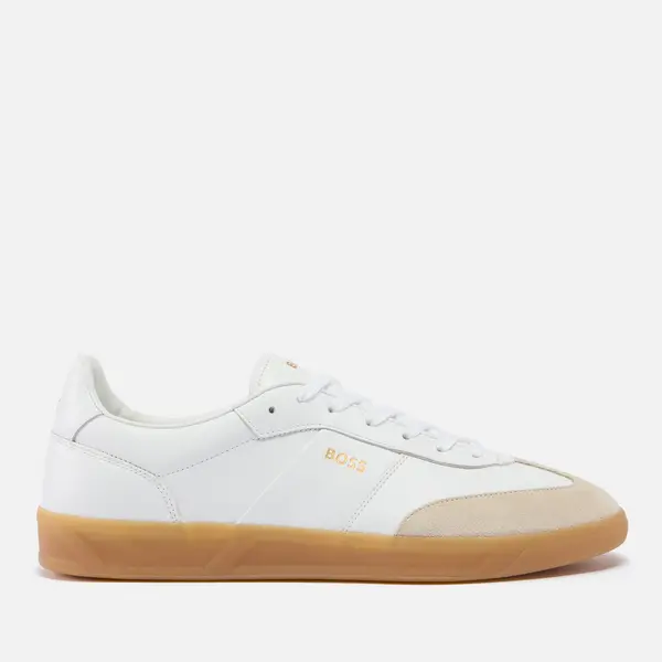 Image of BOSS Mens Brandon Leather Tennis Trainers - UK 10