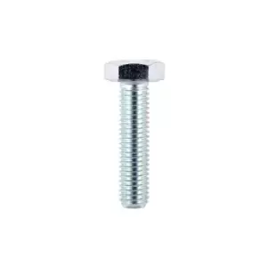 M8 x 25mm Hexagon Head Tensile Zinc Set Screw Grade 8.8 - 200 - Timco