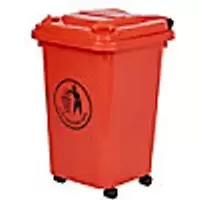 Image of GPC Wheeled Bin Red 30L