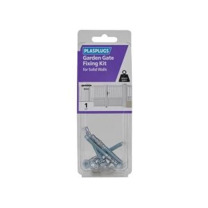 image of Plasplugs Garden Gate Fixing Kit for Solid Walls