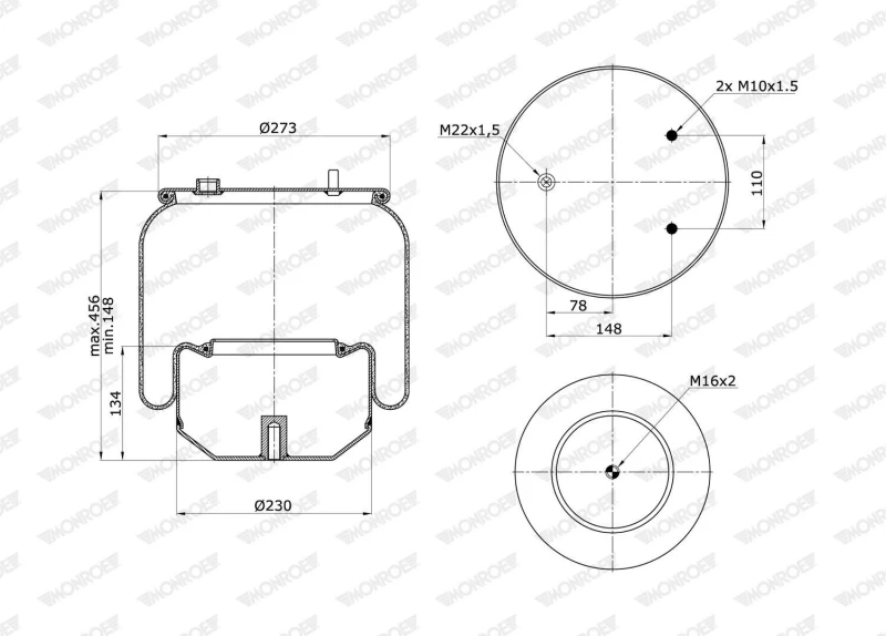 Image of MONROE Boot, air suspension MONROE ASP4127