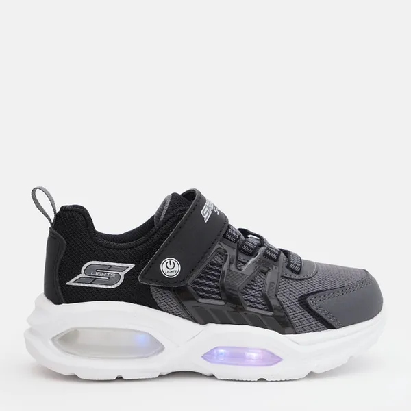 Image of Skechers Boys S Lights Prismatrons Light Up Trainers UK Size 10.5 (EU 28) Charcoal/Black SKE2281-CCBK-10.5