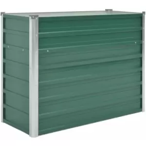 image of Garden Raised Bed Galvanised Steel 100x40x77cm Green Vidaxl Green