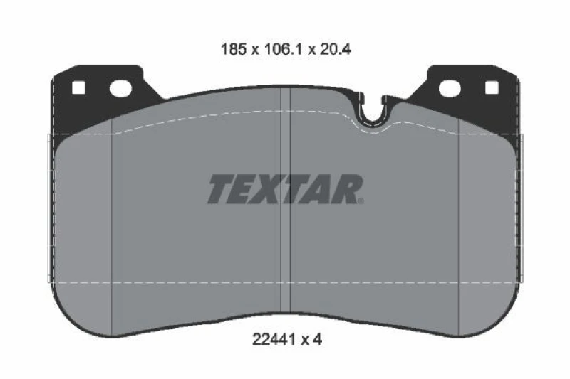 Image of Brake pad set TEXTAR 2244101