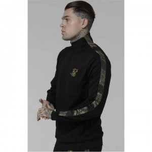 image of SikSilk Gold Edit Quarter Zip Overhead Runner - Black