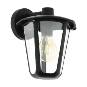 Image of Netlighting Monreale 1 Light Outdoor Wall Lantern Black IP44, E27