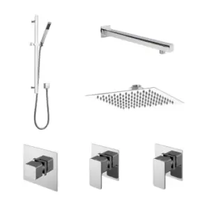 Image of Nuie 2 Outlet Windon Bundle With Stop Tap & Diverter - Chrome