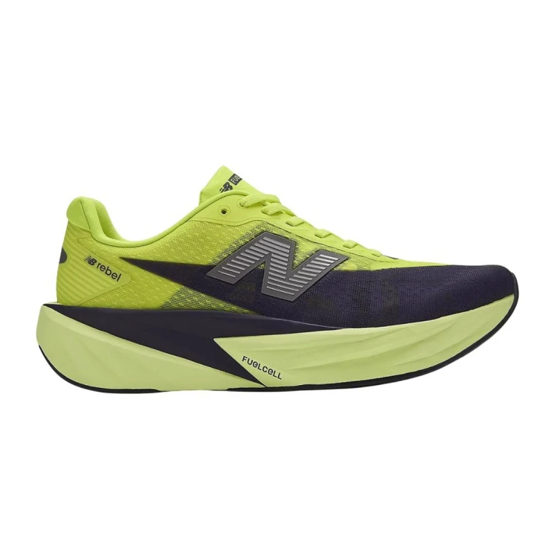 Image of New Balance FuelCell Rebel v5 Shoes Green Black SS26, Size 42 - EUR