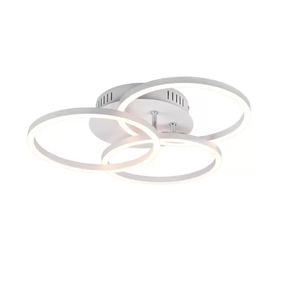 Image of Circle Modern LED Semi Flush Light White Matt 2700-6000K Remote control