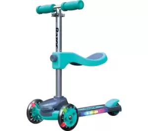 Image of RAZOR Rollie DLX 20073645 Kids 2-in-1 Convertible Kick Scooter - Blue & Silver/Grey,Blue
