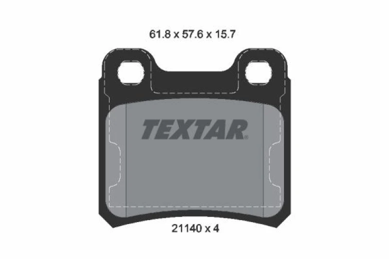 Image of Brake pad set TEXTAR 2114001
