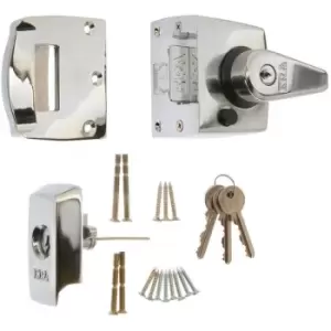 ERA - bs High Security Nightlatch 60mm - Polished Chrome Body - Chrome