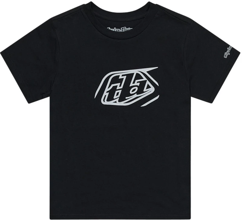 Image of Troy Lee Designs Badge Short Sleeve T-Shirt, black-white, Size M for Men
