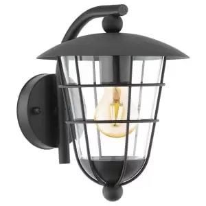 Image of Eglo Pulfero Outdoor Black Downwards Wall Light