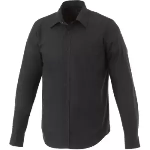 Image of Elevate Mens Hamell Long Sleeve Shirt (L) (Solid Black)