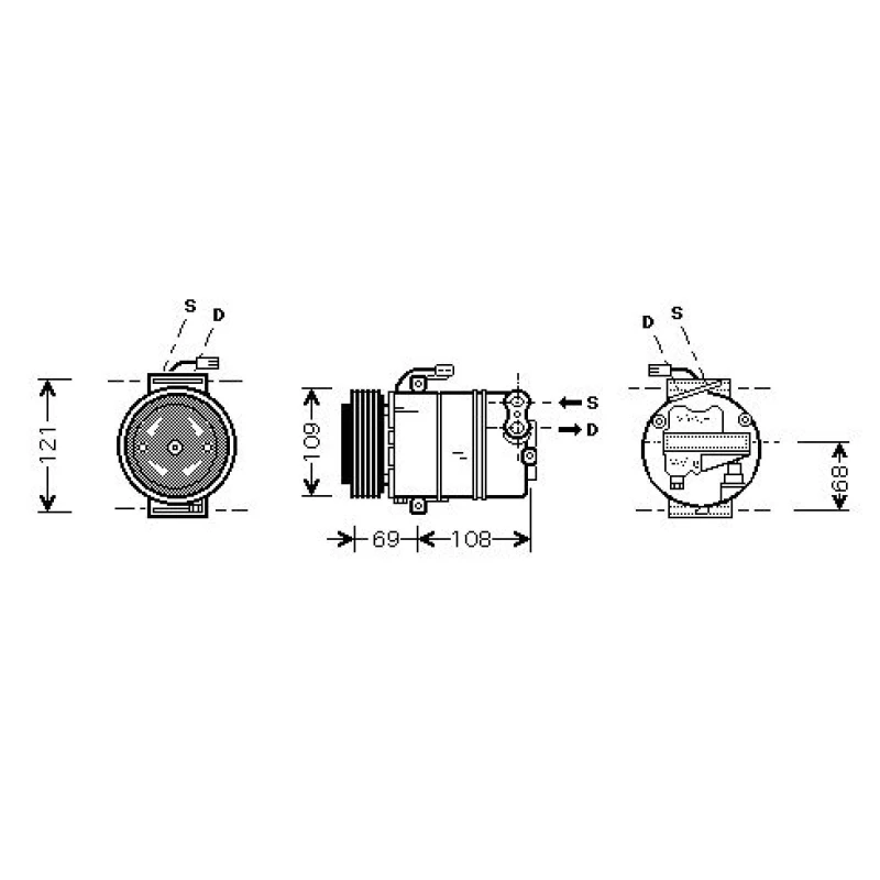 Image of Air conditioning compressor DIEDERICHS DCK1399
