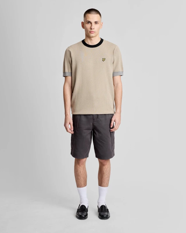 Image of Lyle & Scott Mens Cotton Cargo Shorts in Grey