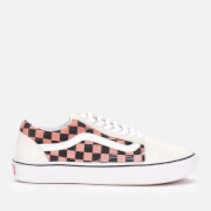 Image of Vans Womens Comfycush Mixed Media Old Skool Trainers - White/Multi - UK 3