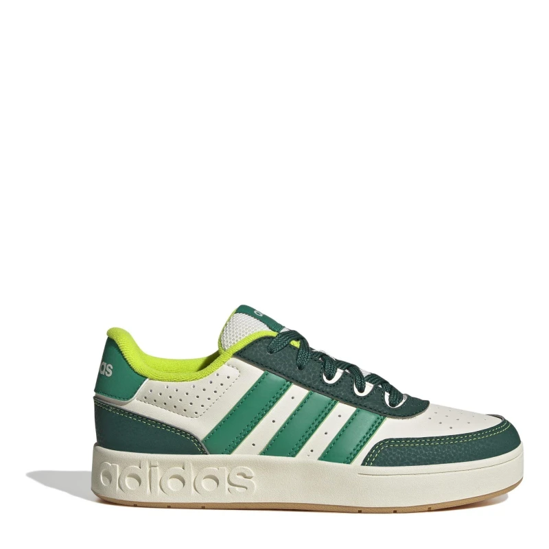 Image of adidas Breakbase Shoes Kids White/Grn male 5 (38)