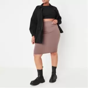 image of Missguided Plus Size Jersey Midi Dress - Neutral