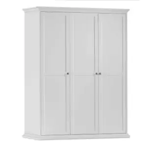 image of Paris Wardrobe with 3 Doors, white