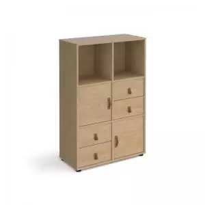 Image of Universal cube storage unit 1295mm high on glides with 2 cupboards and