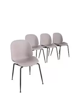 image of Cosmoliving By Cosmopolitan Aria Resin Dining Chair 4Pk