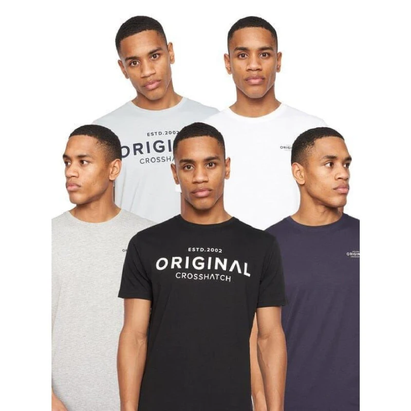 Image of Crosshatch Crosshatch Men Wester T-Shirt 5pk Size: Small Multi S Male 5059294563246