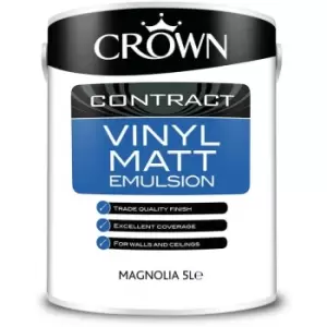 Image of Crown Vinyl Matt Magnolia - 5L - Warm White