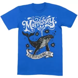 Morrissey - Never Giving In/Whale Unisex XX-Large T-Shirt - Blue