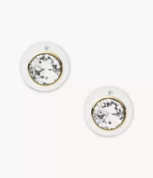 Image of Fossil Women Gold Tone Brass Stud Earring