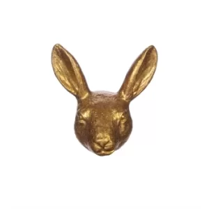 Image of Gold Rabbit Head Drawer Knob